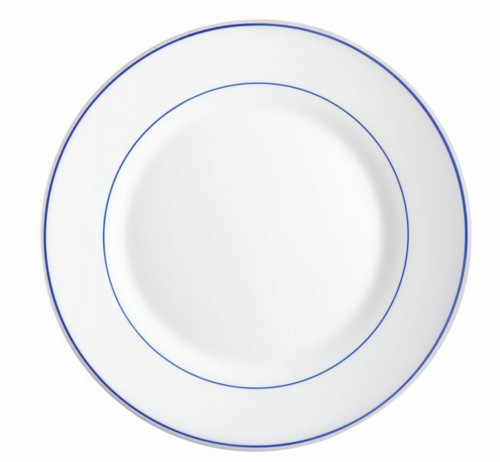 Assiette plate rond blanc verre Ø 15,5 cm Restaurant Filet Bleu Arcoroc