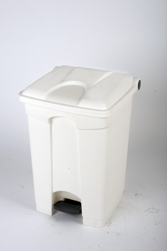 Collecteur à pédale plastique 45 L blanc Probbax