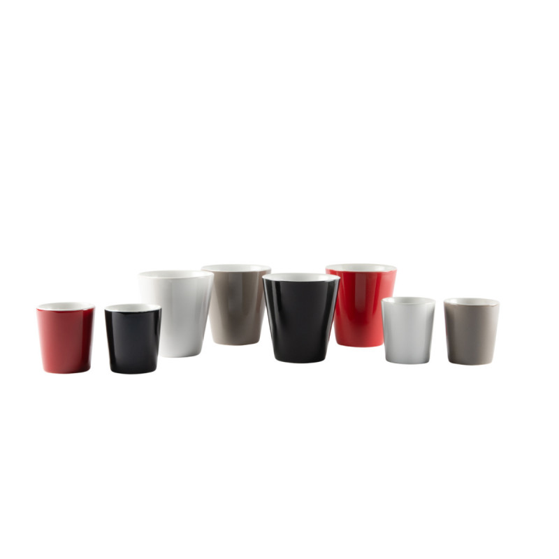 Gobelet rond noir grès émaillé 20 cl Ø 8,5 cm Prismo Pro.mundi