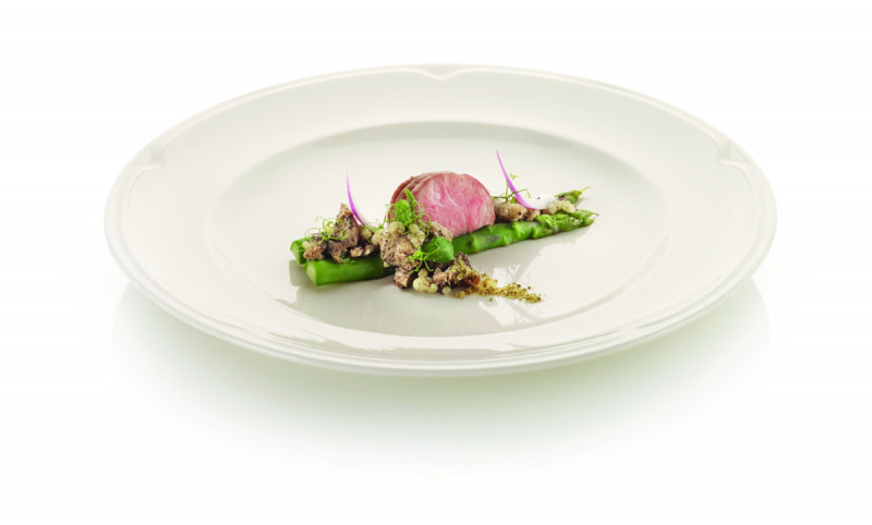 Assiette plate rond ivoire porcelaine vitrifiée Ø 30,8 cm Anna Rak