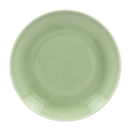 Assiette coupe plate rond vert porcelaine vitrifiée Ø 30,7 cm Vintage Rak