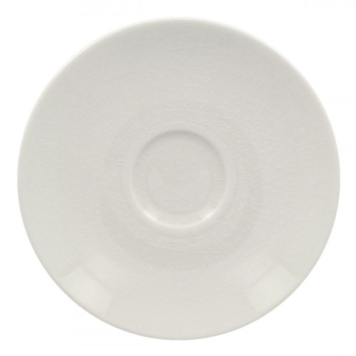 Sous-tasse à expresso rond blanc porcelaine vitrifiée Ø 12,5 cm Vintage Rak