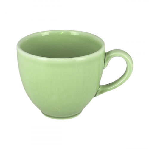 Tasse à thé rond vert porcelaine vitrifiée 23 cl Ø 8,5 cm Vintage Rak