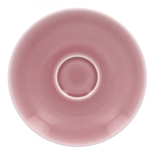 Sous-tasse à déjeuner rond rose porcelaine vitrifiée Ø 17 cm Vintage Rak