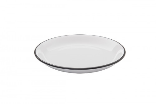 Assiette coupe plate rond blanc grès Ø 20,5 cm Bistrot Pro.mundi