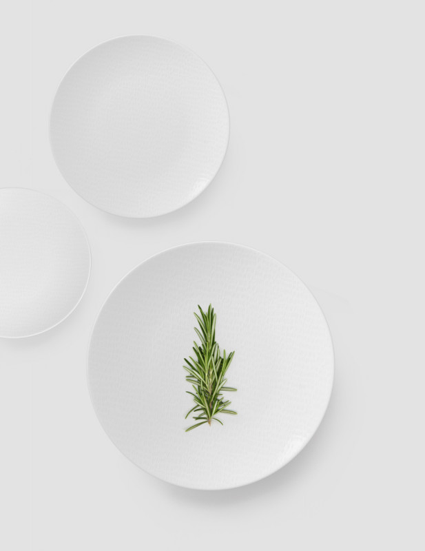 Assiette coupe creuse rond blanc porcelaine Ø 25 cm Ripple Astera