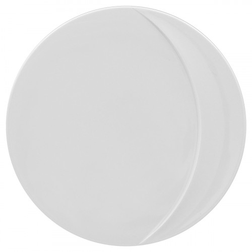 Assiette plate rond blanc porcelaine vitrifiée Ø 26,5 cm Moon Rak