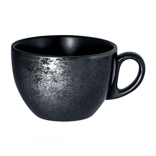 Tasse à thé rond noir porcelaine vitrifiée 20 cl Ø 8,7 cm Karbon Rak