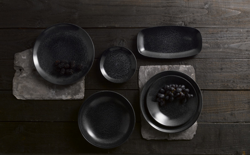 Assiette creuse rond noir porcelaine Ø 25,6 cm Evo Origins Dudson