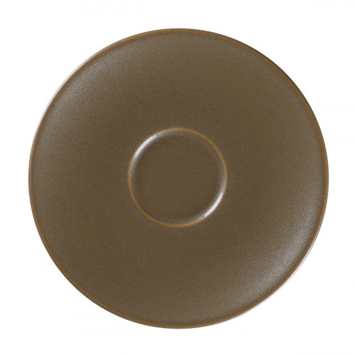 Sous tasse à espresso marron porcelaine vitrifiée Ø 12,5 cm Genesis Rak