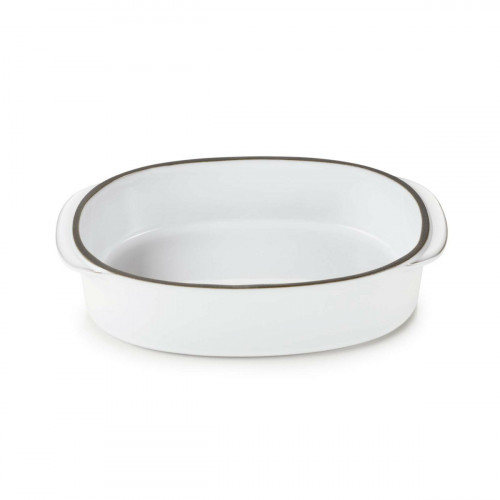 Plat ovale blanc porcelaine 19 cm Caractere Revol
