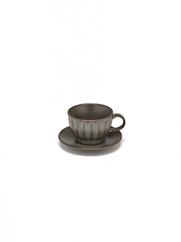 Sous tasse à espresso rond vert grès Ø 12 cm Inku Serax