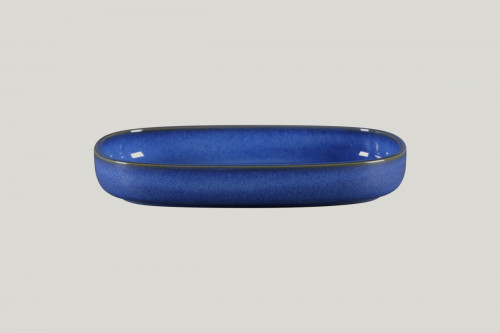Plat creux ovale bleu porcelaine 30 cm Rakstone Ease Rak