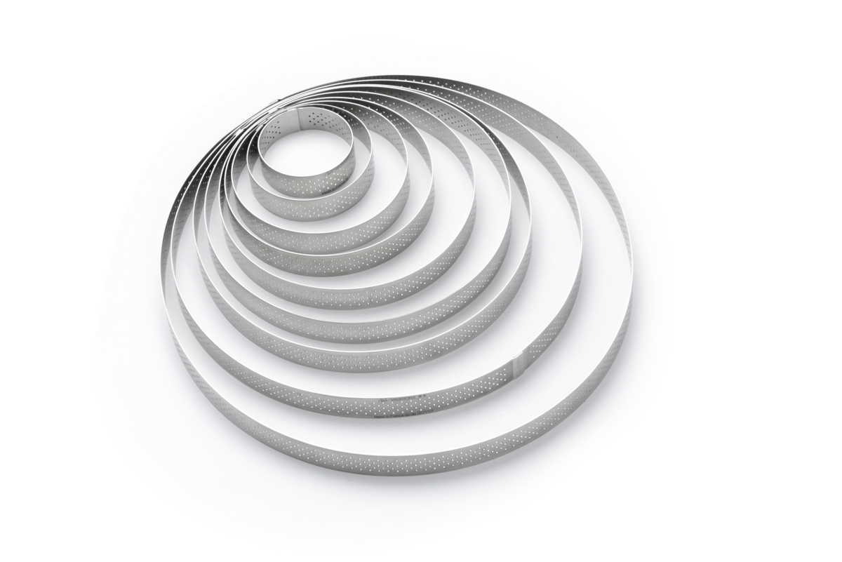 Cercle perforé bord droit inox Sans revêtement Ø 24,5 cm 2 cm De Buyer -  ECOTEL SAUSHEIM