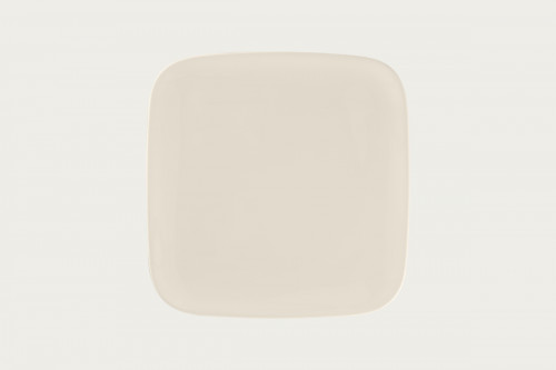 Assiette plate carré ivoire porcelaine 25x25 cm Bravura Rak