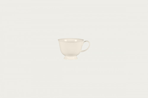 Tasse à thé avec pied rond ivoire porcelaine 23 cl Ø 10 cm Bravura Rak