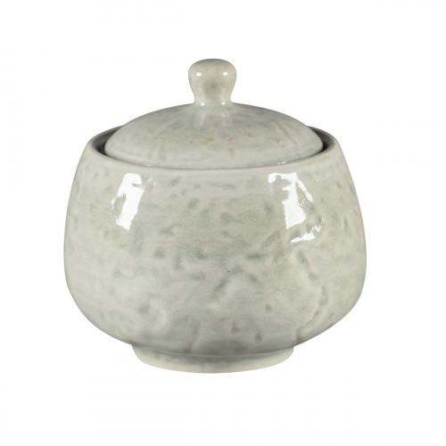Sucrier avec couvercle rond céladon porcelaine vitrifiée 25 cl Ø 8,8 cm Krush Rak