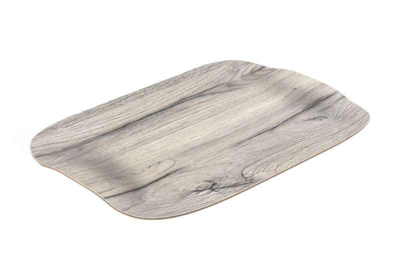 Plateau bois chêne gris 60x40 cm Papillon Platex