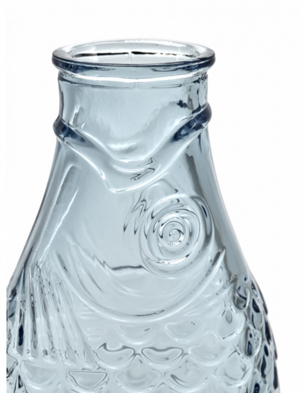 Bouteille irrégulier bleu verre 1 L Fish&fish Serax