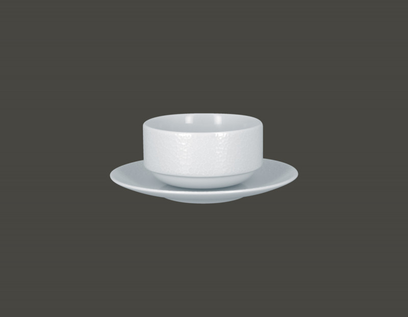 Sous-tasse à thé/déjeuner rond blanc porcelaine Ø 17 cm Charm+ Rak