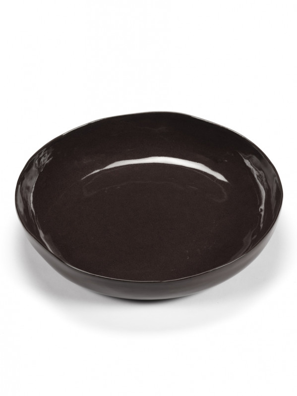 Bol de présentation rond ébène grès émaillé Ø 37 cm La Mère Serax