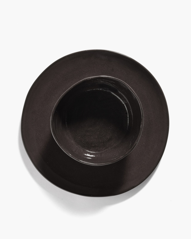 Bol de présentation rond ébène grès émaillé Ø 18 cm La Mère Serax