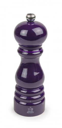 Moulin à poivre rond aubergine Ø 5 cm 18x5,9x5,9 cm Paris Rama Peugeot Saveurs