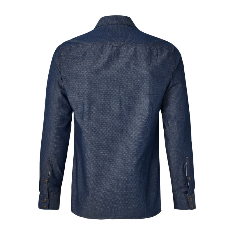 Chemise homme manche longue denim bleu M Authentique Molinel