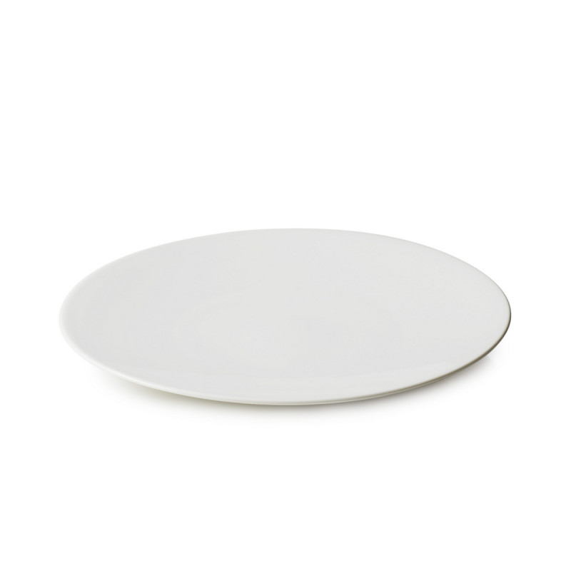 Assiette coupe plate rond Blanc albâtre porcelaine Ø 28 cm Madeleine Revol