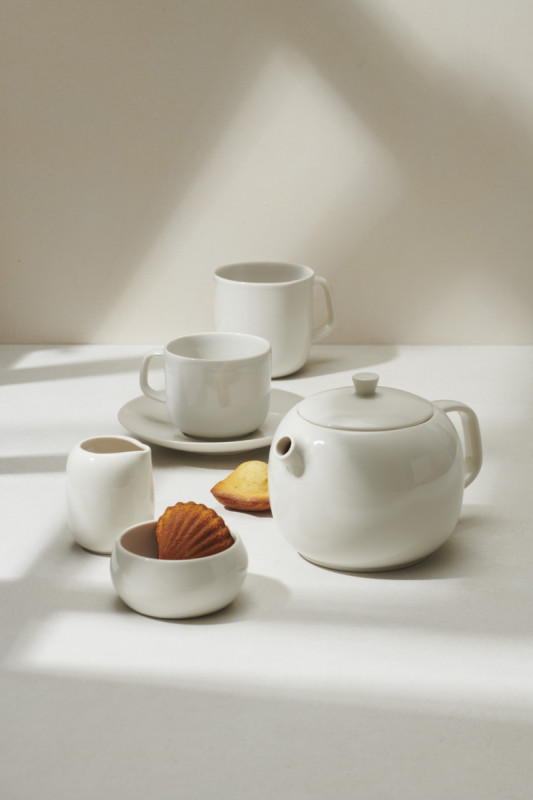 Sous-tasse à thé rond Blanc albâtre porcelaine Ø 16 cm Madeleine Revol