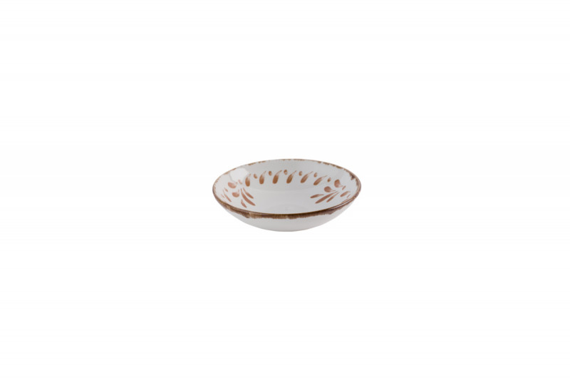 Assiette coupe creuse rond terracotta porcelaine vitrifiée Ø 18 cm Harvest Mediterranean Dudson