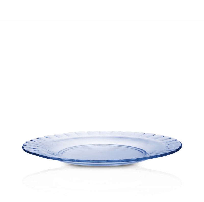 Assiette plate bleu marine verre trempé Ø 23 cm Picardie Duralex