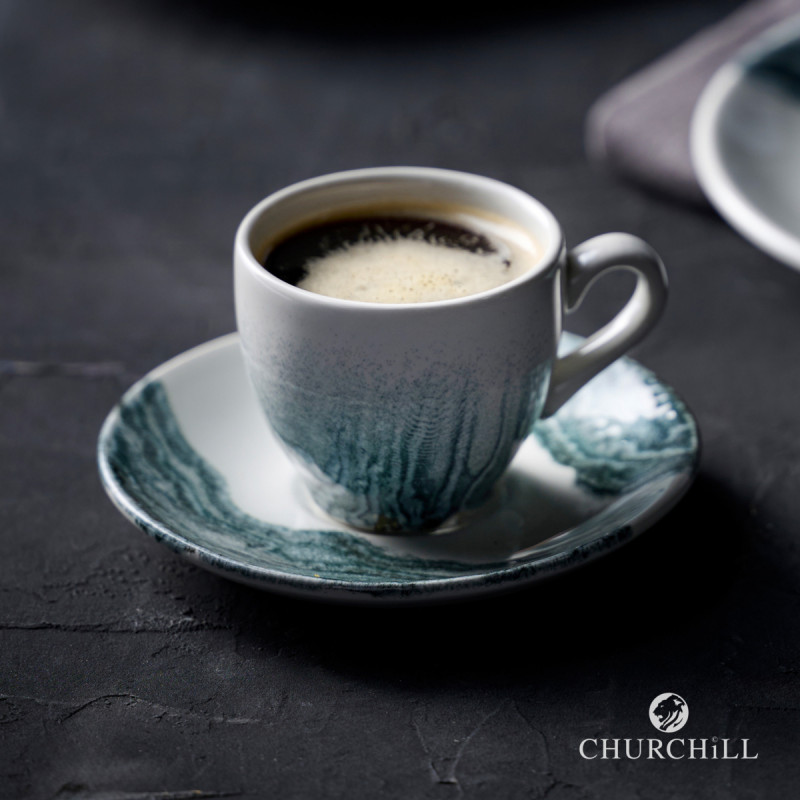 Tasse à expresso rond Black porcelaine vitrifiée 10 cl Ø 6,5 cm Tide Churchill