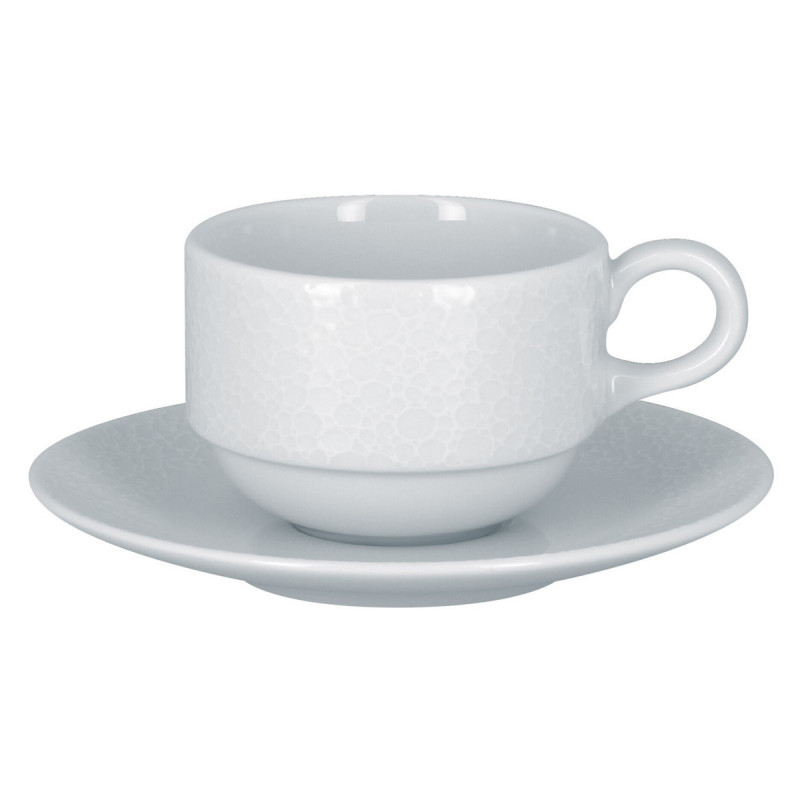 Tasse à thé empilable rond blanc porcelaine 23 cl Ø 8,5 cm Charm Rak