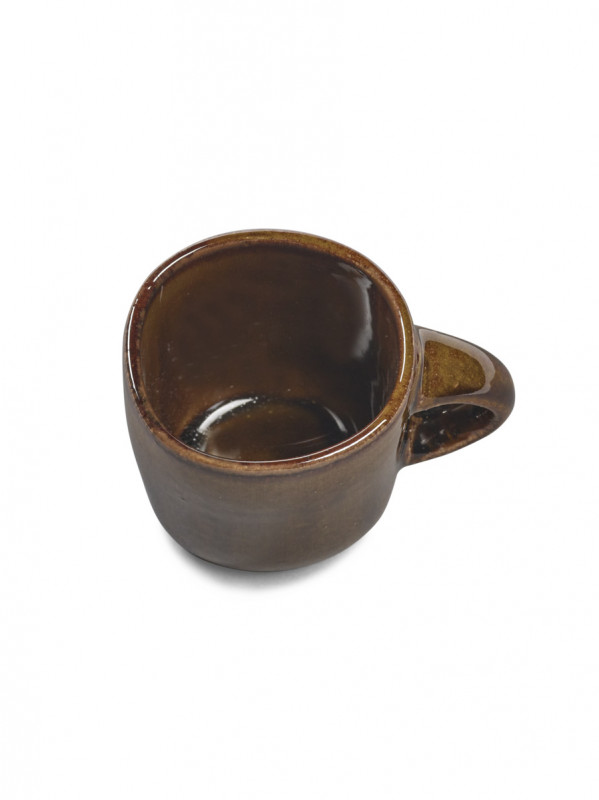 Tasse à café ovale ocre grès émaillé 22 cl 9,5 cm Out Of Lines Serax