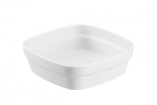 Ravier carré blanc fibre végétale 11 cm Liliroc Saint Romain