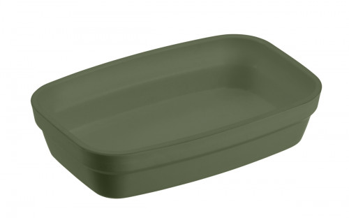 Ravier rectangulaire vert fibre végétale 14 cm Liliroc Saint Romain