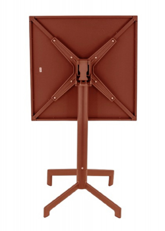 Table avec sytème pliant d''extérieur terracotta 60x60 cm Pigalle Flexmob