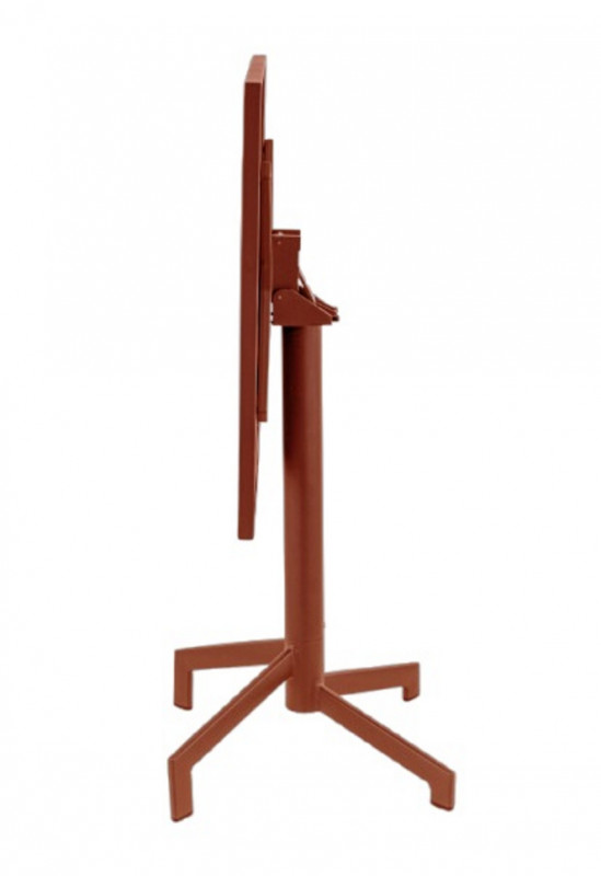 Table avec sytème pliant d''extérieur terracotta 60x60 cm Pigalle Flexmob