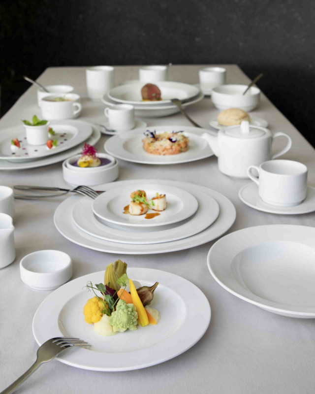 Sous tasse thé rond blanc porcelaine Ø 15 cm Presto Accolade