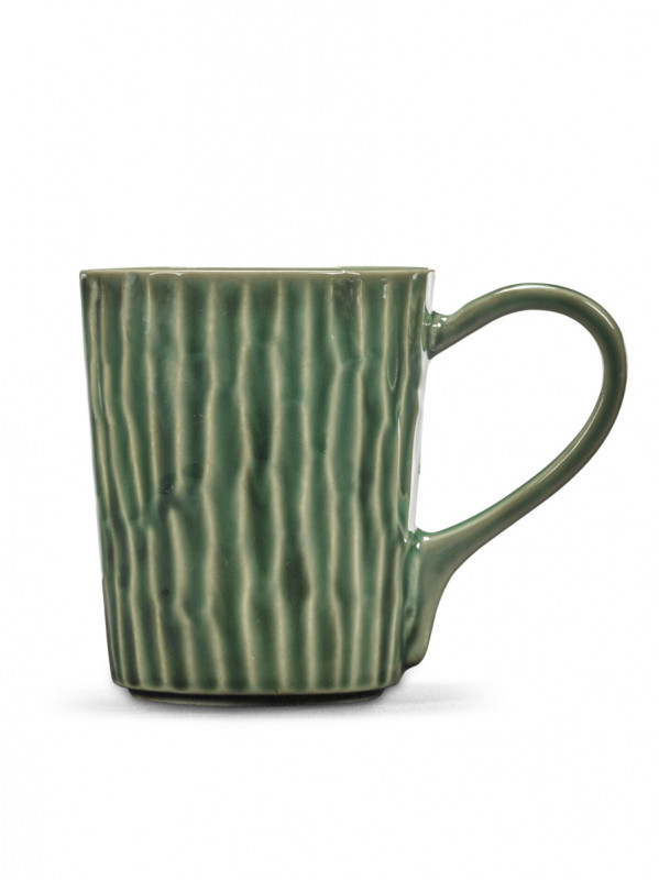 Tasse à thé rond vert grès émaillé 13,5 cm Ø 13,5 cm Verde Lanza Serax