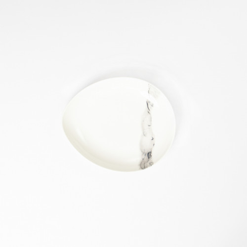 Assiette coupe creuse Agate grey porcelaine Ø 23 cm Silk Accolade