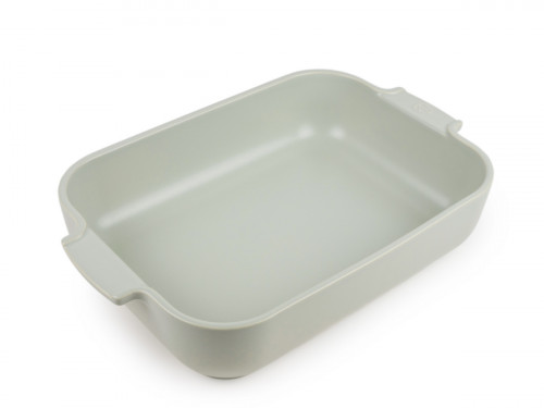 Plat à four rectangulaire vert sauge porcelaine 36 cm Céramique Peugeot Saveurs