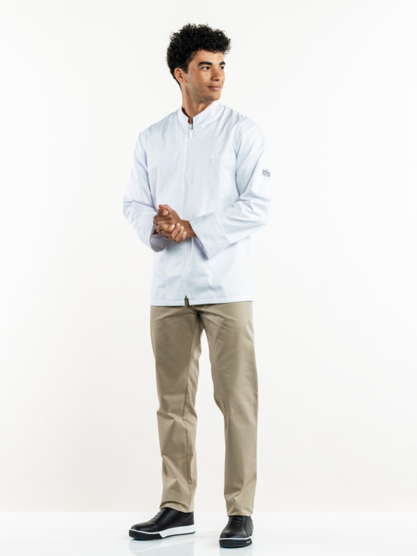 Pantalon de cuisine beige 46 Sabbia Chaud Devant