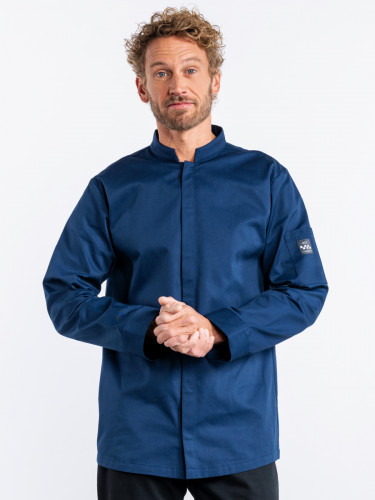 Veste de cuisine manches longues bleu marine XXXL Sabor Chaud Devant