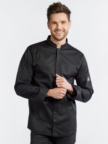 Veste de cuisine manches longues noir XS Sabor Chaud Devant