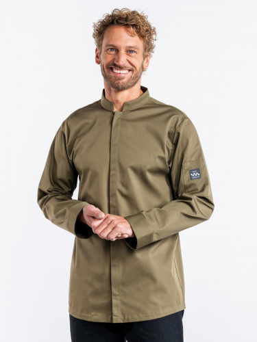 Veste de cuisine manches longues olive XXXXL Sabor Chaud Devant
