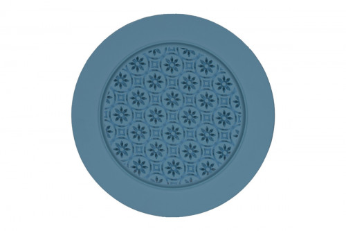 Assiette avec cloche rond Fleur porcelaine vitrifiée Ø 19,8 cm Rihla Rak