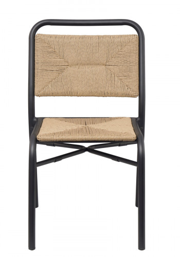 Chaise d'extérieur noir 84,5x50x60 cm Fernand Flexmob